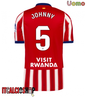 Atletico Madrid Johnny Cardoso #5 Prima Maglia 2026-27 Manica Corta